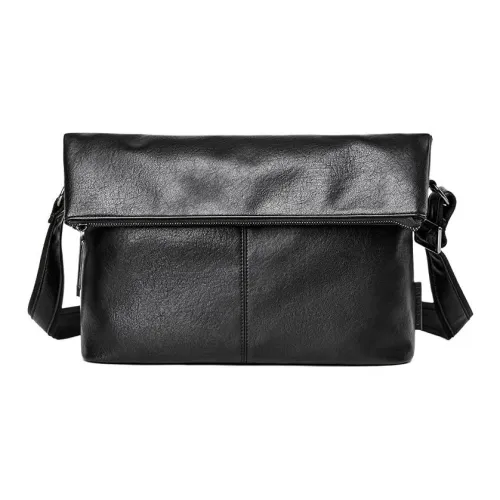 PULUWIRR ПУ (полиуретан) Сумка через плечо Стандартная Мужская Черная