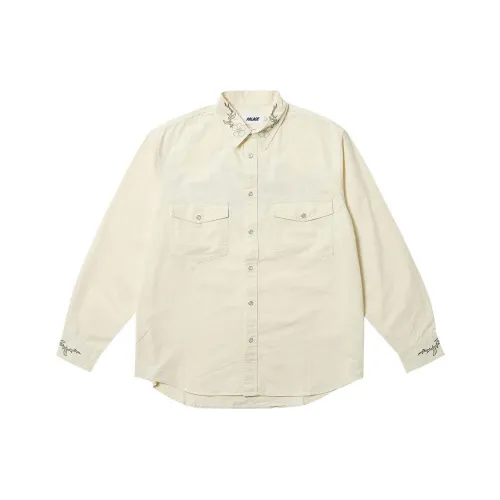 PALACE SS24 Collection FLEXUS Soft White Shirt Unisex Ecru