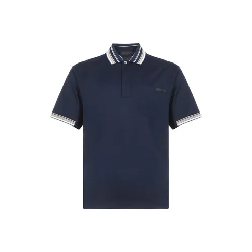 PRADA Темно-синие мужские поло