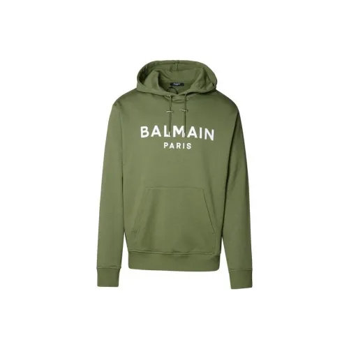 BALMAIN Зеленый Мужской Свитшот