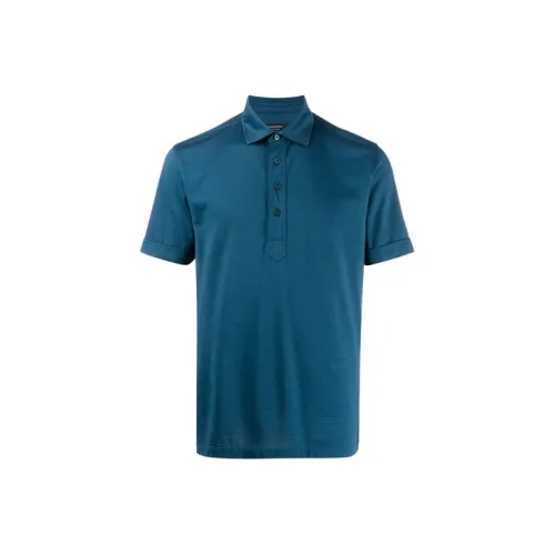 Ermenegildo Zegna Озерно-голубая Мужская Поло