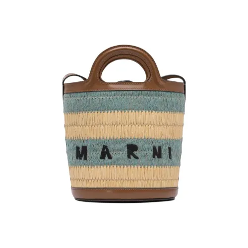 MARNI TROPICALIA Хлопковая ведрообразная сумка сумка на одно плечо женская светло-синяя