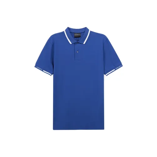 EMPORIO ARMANI Поло Мужское Королевский Синий