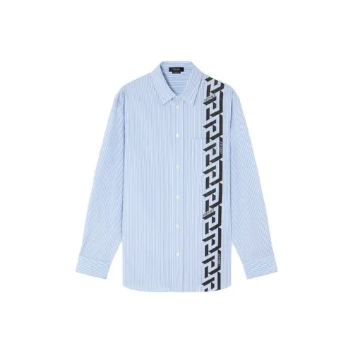 VERSACE VERSACELa Greca Рубашка Мужская Синяя