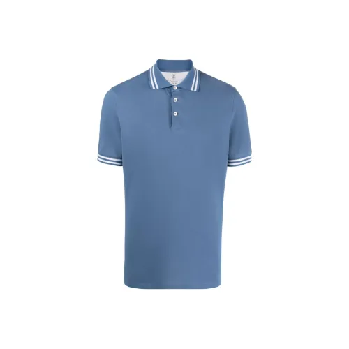 BRUNELLO CUCINELLI Blue Men's Polo