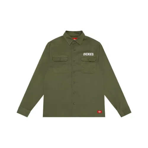 Dickies Армейский зеленый Унисекс Рубашки