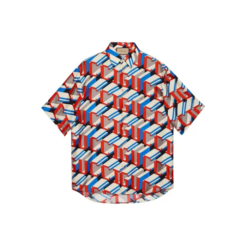 GUCCI SS24 Рубашка Мужская Многоцветная