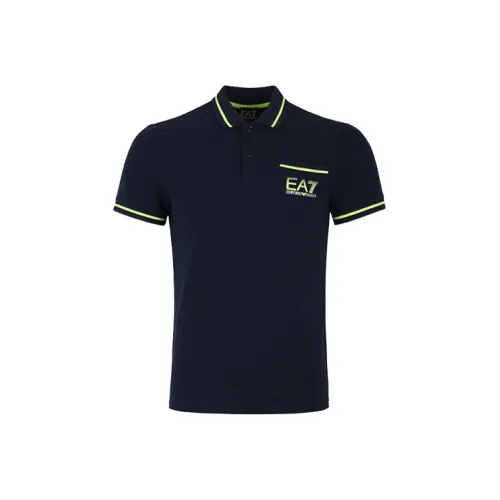 EMPORIO ARMANI EA7 Темно-синий Синий Мужское Поло
