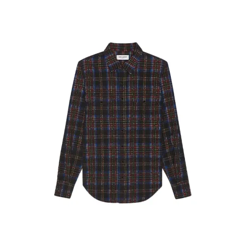 SAINT LAURENT FW21 Рубашка Мужская Черная