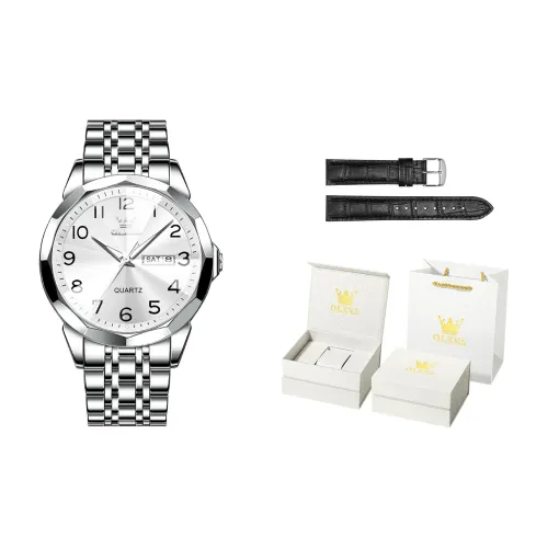 OLEVS Wisdom Series Кварцевый механизм Часы Мужские Белый циферблат