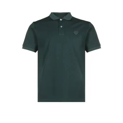 PRADA Поло Мужское Коричневое Зеленое