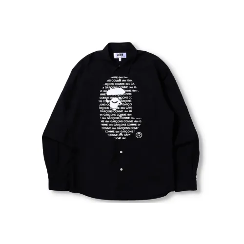 A BATHING APE Monkey Head Collection Bape® X Comme des Garçons Коллаборация Коллекция Рубашка Унисекс