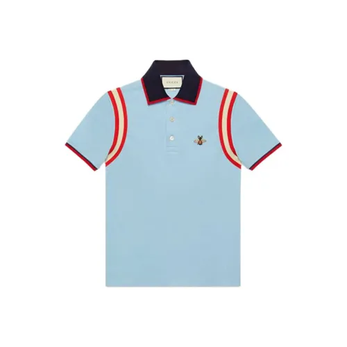 GUCCI SS21 Поло Мужское Небесно-Синий