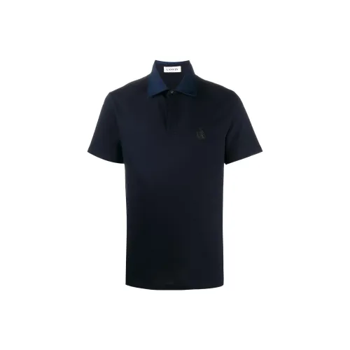 Lanvin Мужская поло синего цвета