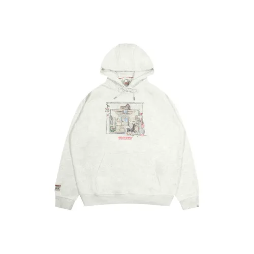 GRAF Осенний свитшот свободного кроя мужской серый белый розовый