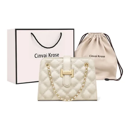 CinvaiKrose Сумка через плечо из коровьей кожи с синтетической кожей для работы тоут маленькая женская черный экрю