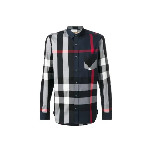 Burberry Рубашка Мужская Морской Синий