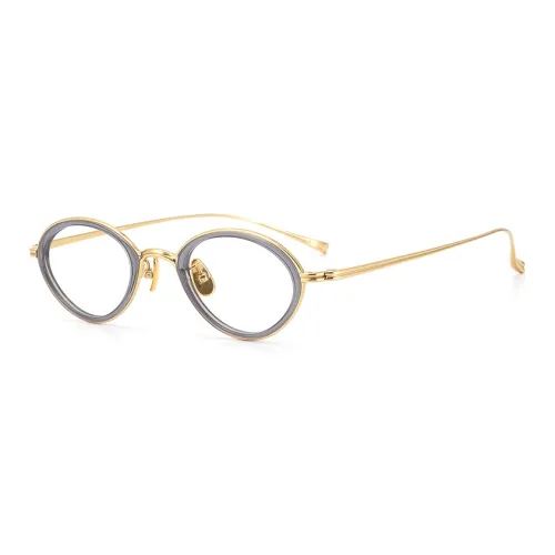 Vitigmu Пластиковая оправа Чистый титан Овал Оправы для очков Женские