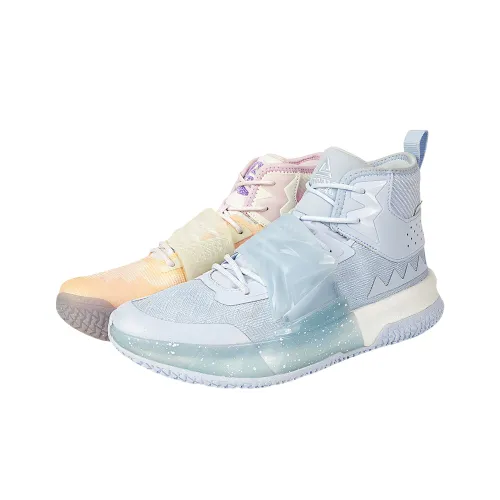 PEAK State Pole Баскетбольные кроссовки Высокий верх Розовый Фиолетовый Лунный Синий Несовпадающий Мужской