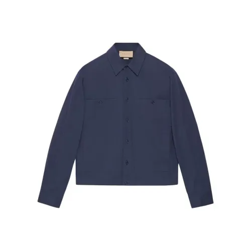 GUCCI Темно-синие мужские рубашки