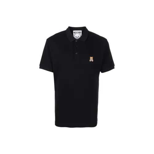 MOSCHINO Мужская поло рубашка черного цвета