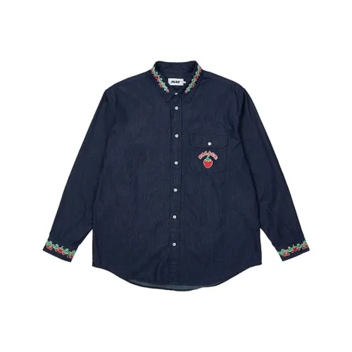 Дворцово-синие унисекс рубашки