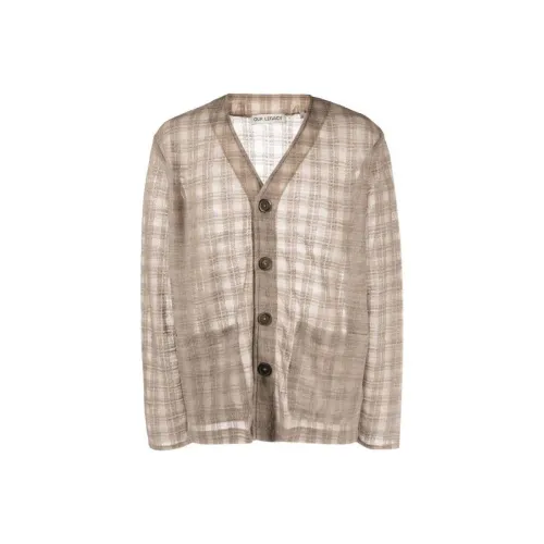 OUR LEGACY Коричневый Мужская Рубашка