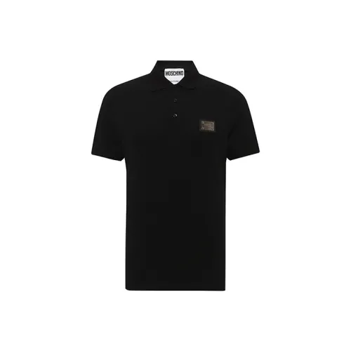 MOSCHINO Мужская поло рубашка черного цвета