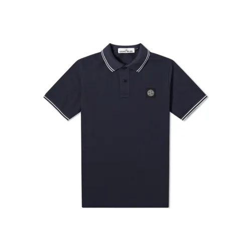 Stone Island Мужская поло темно-синего цвета