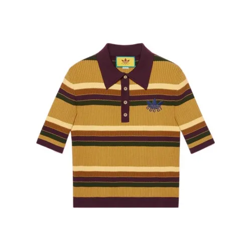 GUCCI X ADIDAS Originals GUCCI X ADIDAS Collaboration SS22 Поло Унисекс Желтый