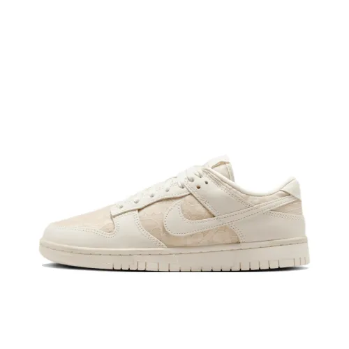 Nike Dunk Скейтборд Кроссовки Низкие Топ Свет Земляной Коричневый/Кокосовое Молоко/Жемчужный Серый Женские