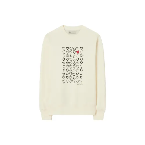 Tory Burch Сливочный Перламутрово-белый Унисекс Свитшоты