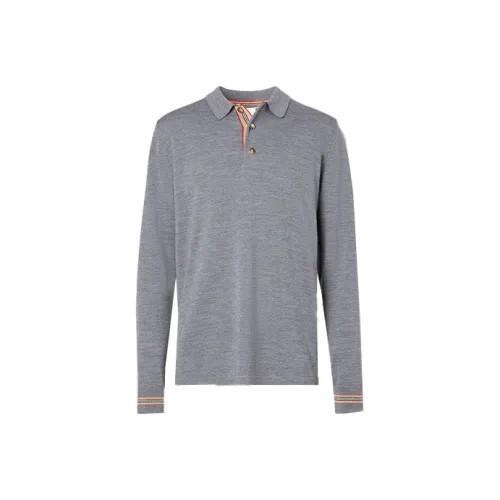 Burberry Поло Мужское Средний Фотиния Серый