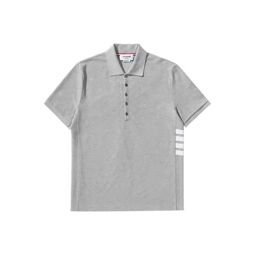 THOM BROWNE Light Gray Мужская Поло