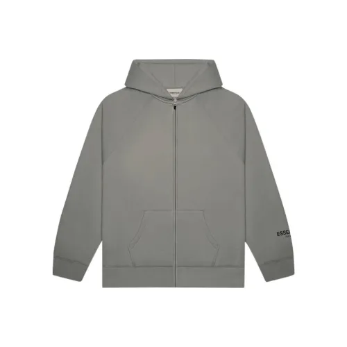 Fear Of God Essentials Full ZIP UP Толстовка Аппликация Логотип Толстовка Унисекс Уголь