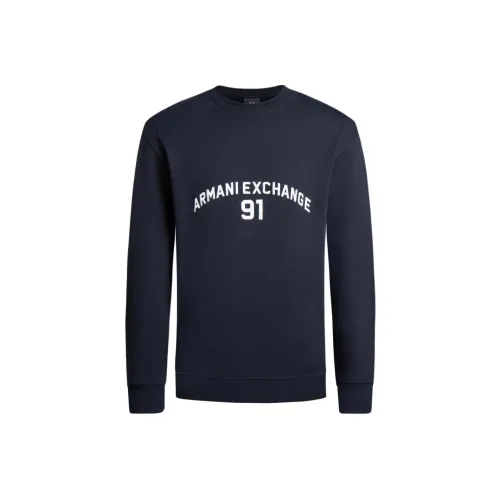ARMANI EXCHANGEAE SS24 Свитшот Мужской Темно-синий