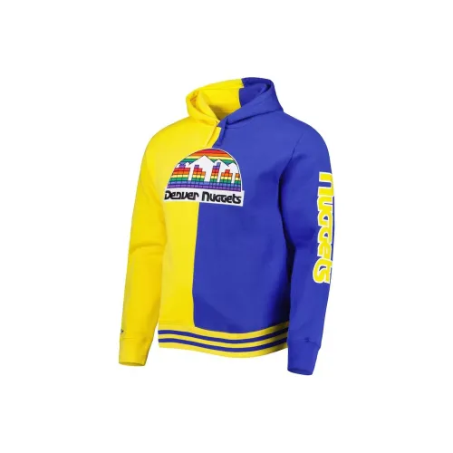 NBA MITCHELL NESS Gold Royal Denver Nuggets Толстовка Мужская Синий Желтый