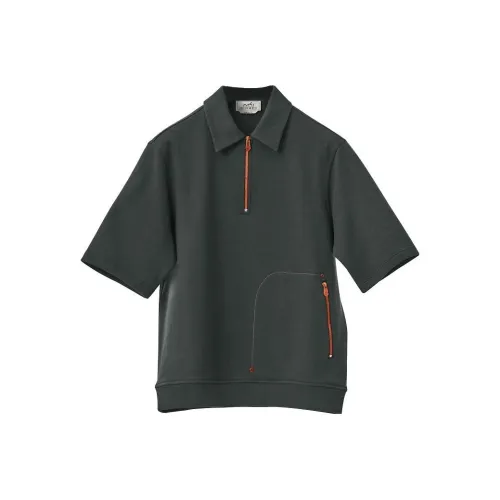 HERMES Зеленая Мужская Поло