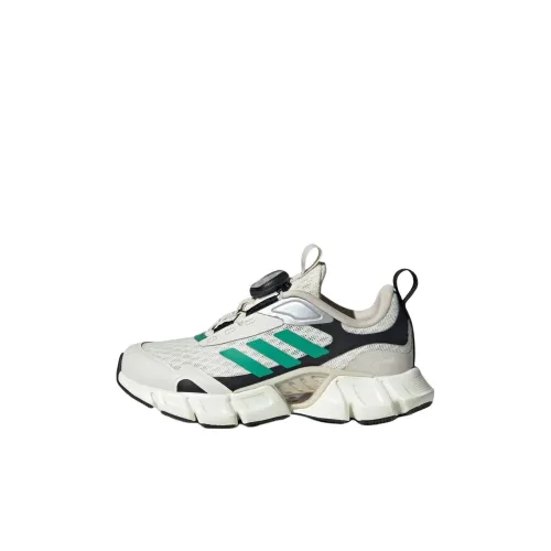 Adidas Climacool Ventania Детские беговые кроссовки Низкий топ Нефритовый белый/Световой газон зеленый/Бокситовый коричневый Kids