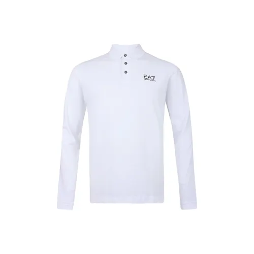 EMPORIO ARMANI EA7 Белая Мужская Рубашка Поло
