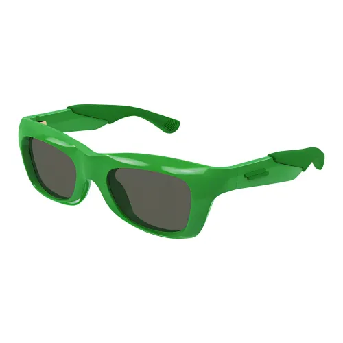 Bottega Veneta Пластиковая оправа прямоугольные солнцезащитные очки унисекс