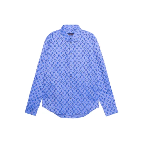 LOUIS VUITTON Новые ежеквартальные продукты LV Рубашка Мужская Синяя