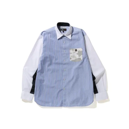A BATHING APE Blue Men's Shirts A BATHING APE Синие Мужские Рубашки