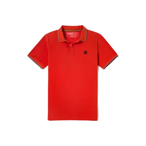 Timberland Поло Мужское Оранжевое Красное