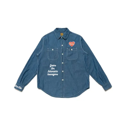 HUMAN MADE Синие Унисекс Рубашки