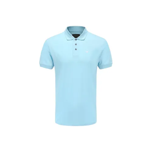 EMPORIO ARMANI SS22 Поло Мужское Небесно-Синий