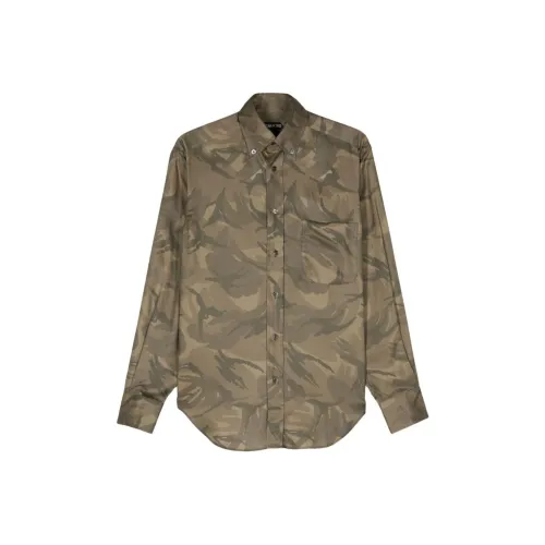 TOM FORD SS24 Рубашка Мужская Зеленая