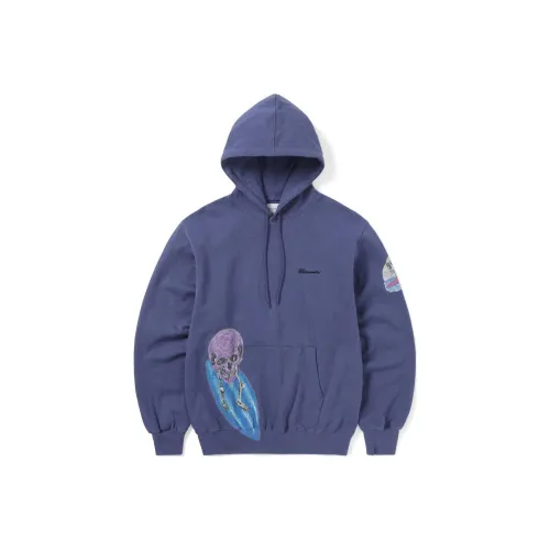 Thisisneverthat SS24 Серфинг Skull Hoodie Фиолетово-синий Свитшот Унисекс Фиолетово-синий