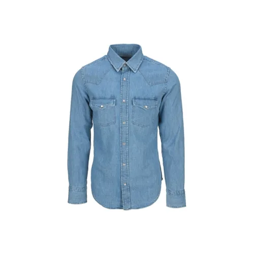 TOM FORD Blue Men's Shirts TOM FORD Синий Мужские Рубашки