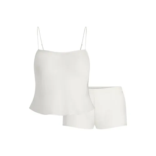 Skims Сливочный/Сливочный Женские Пижамные комплекты